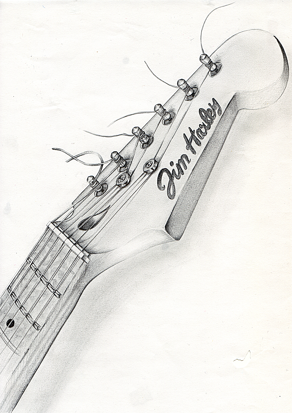 Gitarre - Bleistiftzeichnung